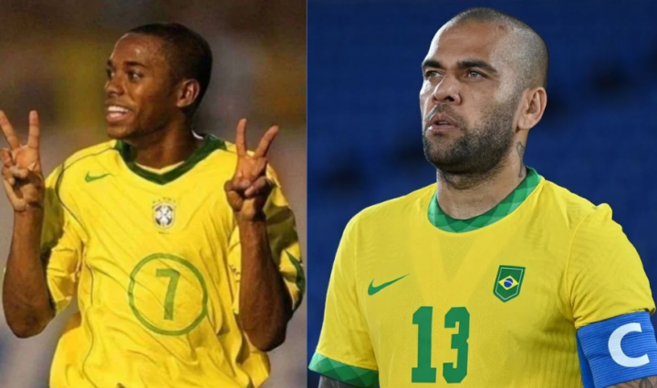 Robinho e Daniel Alves