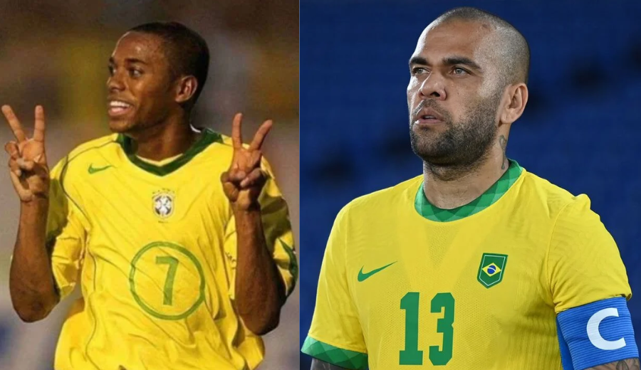 Robinho e Daniel Alves