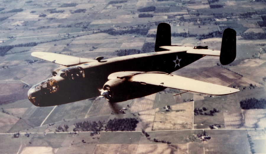 B-25 Mitchell, similiar ao avião destruído - Foto: Wikipedia / Reprodução