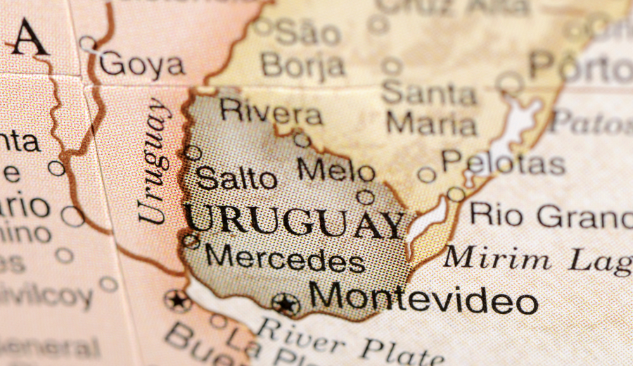Mapa do Uruguai - Foto: Canva / Reprodução