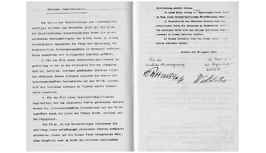 Texto do protocolo secreto (em alemão) - Foto: Wikipédia / Reprodução