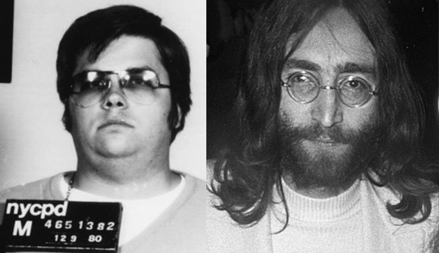Da esquerda para a direita: Mark David Chapman e John Lennon - Foto: Wikipédia / Reprodução