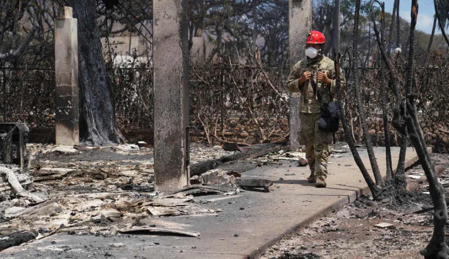 Guarda Nacional do Havaí - Foto: Guarda Nacional dos EUA/sargento mestre Andrew Jackson/Folheto via Reuters / G1 / Reprodução