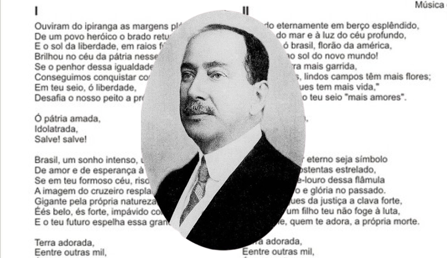 O Hino Nacional foi escrito por  Joaquim Osório Duque-Estrada - Foto: Reprodução